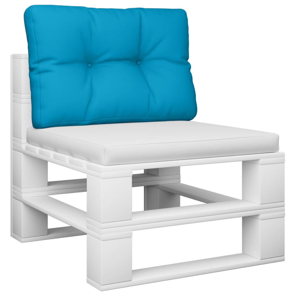 VidaXL Palletkussen 50x40x12 cm stof blauw