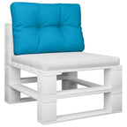 VidaXL Palletkussen 50x40x12 cm stof blauw
