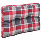 Vidaxl palletkussen 50x40x12 cm stof ruitpatroon rood