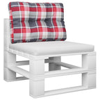 Vidaxl palletkussen 50x40x12 cm stof ruitpatroon rood