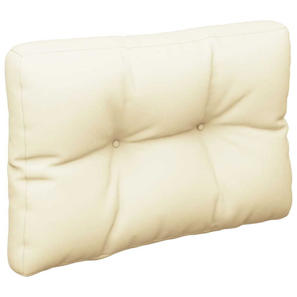 Vidaxl palletkussen 60x40x12 cm stof crèmekleurig