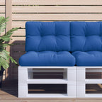 VidaXL Palletkussen 60x40x12 cm stof koningsblauw