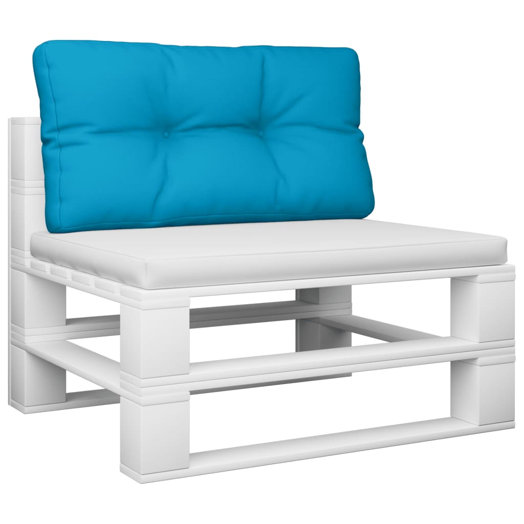 VidaXL Palletkussen 70x40x12 cm stof blauw