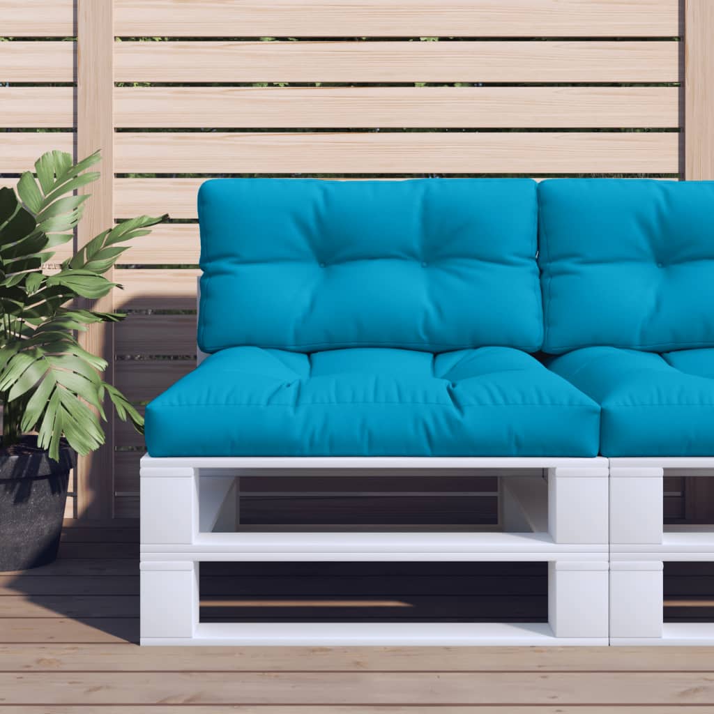 VidaXL Palletkussen 70x40x12 cm stof blauw