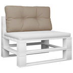Vidaxl palletkussen 70x40x12 cm stof taupe