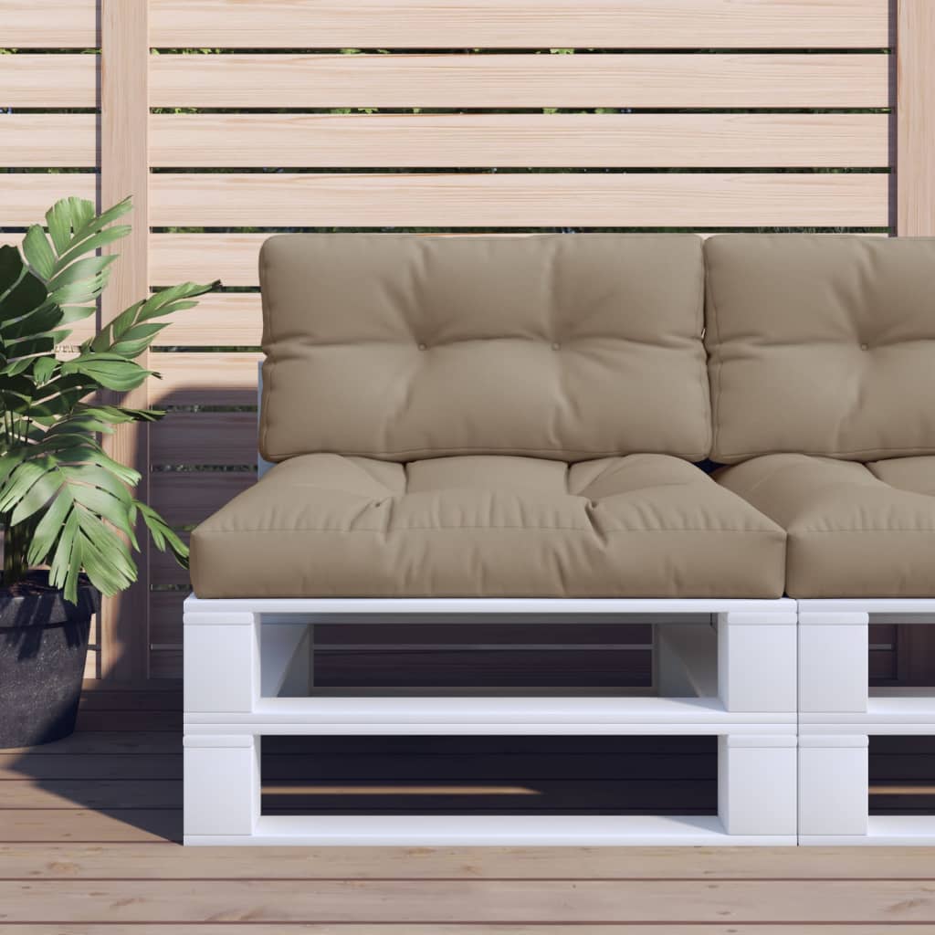 Vidaxl palletkussen 70x40x12 cm stof taupe