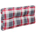 VidaXL Palletkussen 70x40x12 cm stof ruitpatroon rood