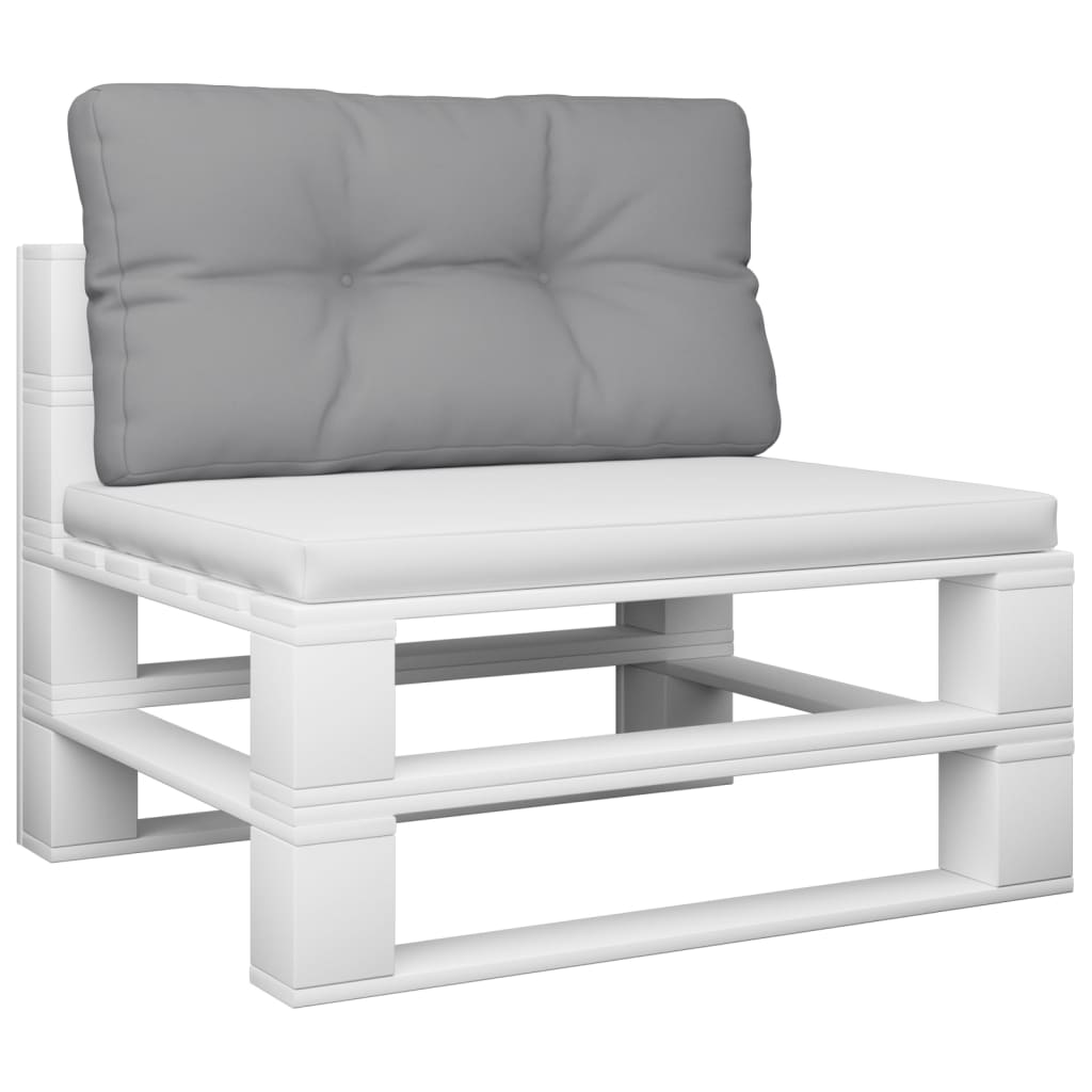 Vidaxl palletkussen 80x40x12 cm stof grijs