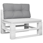 Vidaxl palletkussen 80x40x12 cm stof grijs