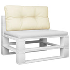 Vidaxl palletkussen 80x40x12 cm stof crèmekleurig