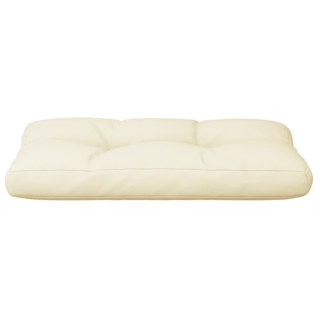 Vidaxl palletkussen 80x40x12 cm stof crèmekleurig