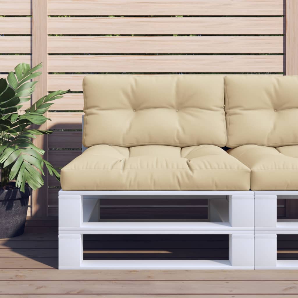 VidaXL Bankkussen pallet 80x40x10 cm beige