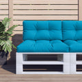 VidaXL Palletkussen 80x40x12 cm stof blauw