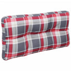 VidaXL Palletkussen ruitpatroon 80x40x12 cm stof ruitpatroon rood