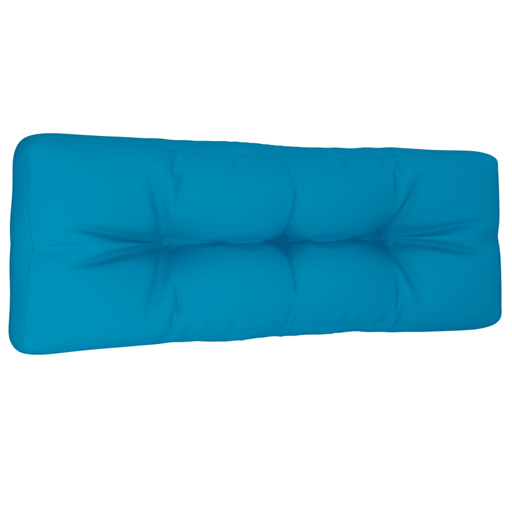 VidaXL Palletkussen 120x40x12 cm stof blauw
