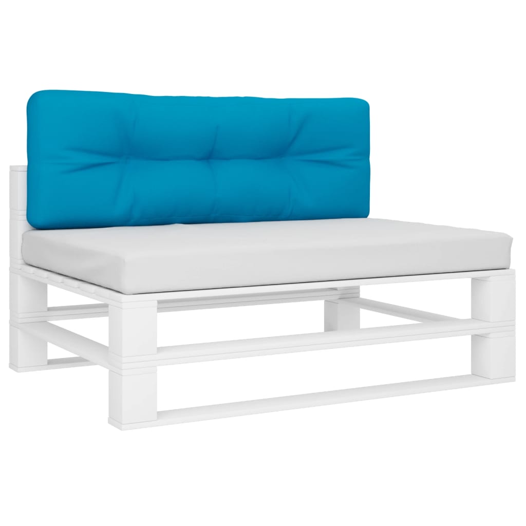 VidaXL Palletkussen 120x40x12 cm stof blauw