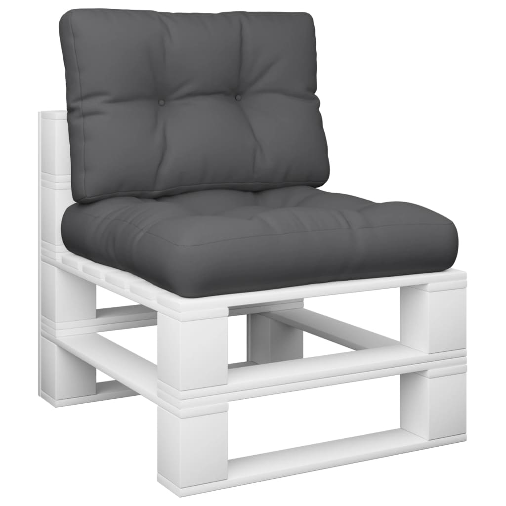 VidaXL Palletkussens 2 st stof antracietkleurig