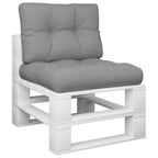 VidaXL Palletkussens 2 st stof grijs