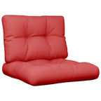 VidaXL Palletkussens 2 st stof rood