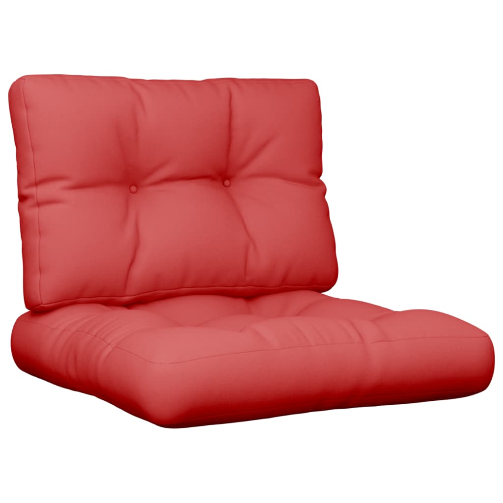 VidaXL Palletkussens 2 st stof rood
