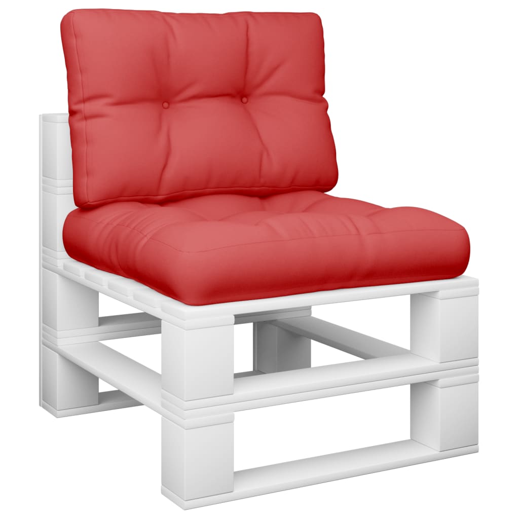 VidaXL Palletkussens 2 st stof rood