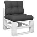 VidaXL Palletkussens 2 st stof zwart