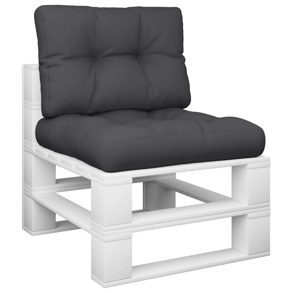VidaXL Palletkussens 2 st stof zwart