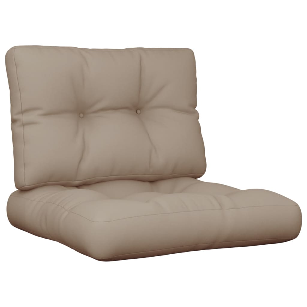VidaXL Palletkussens 2 st stof taupe