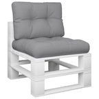 VidaXL Palletkussens 2 st stof grijs