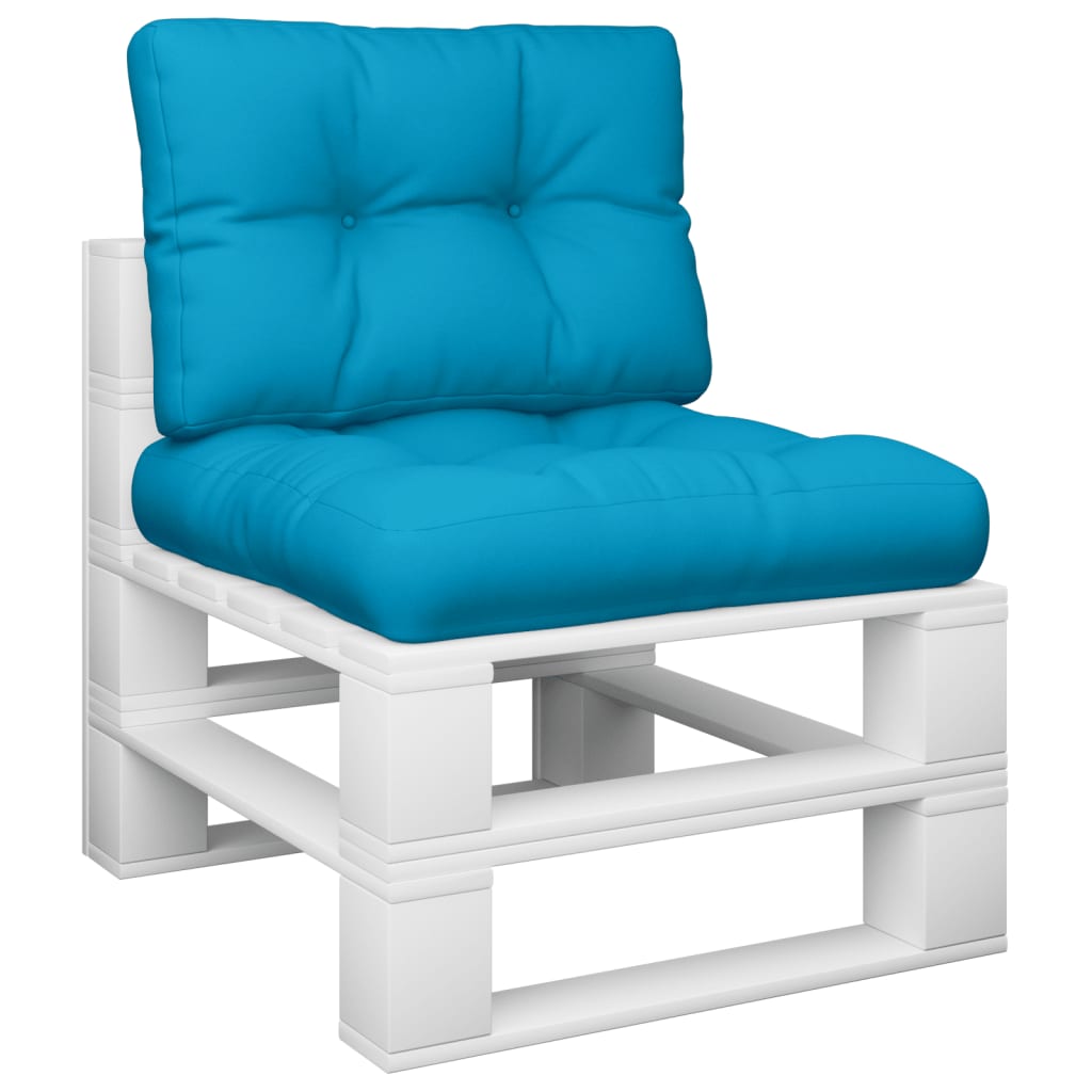VidaXL Palletkussens 2 st stof lichtblauw