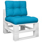 VidaXL Palletkussens 2 st stof lichtblauw