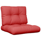 VidaXL Palletkussens 2 st stof rood