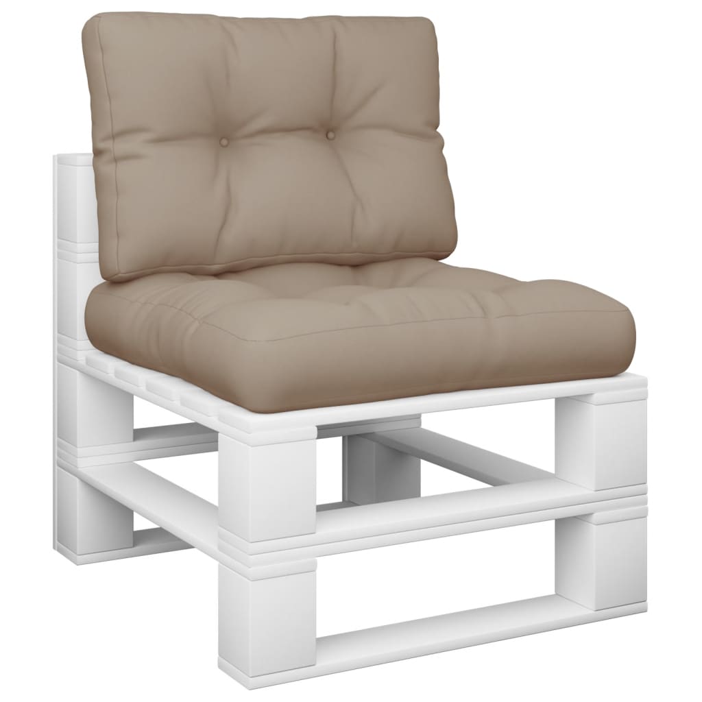 VidaXL Palletkussens 2 st stof taupe