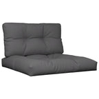 VidaXL Palletkussens 2 st stof antracietkleurig
