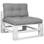 VidaXL Palletkussens 2 st stof grijs