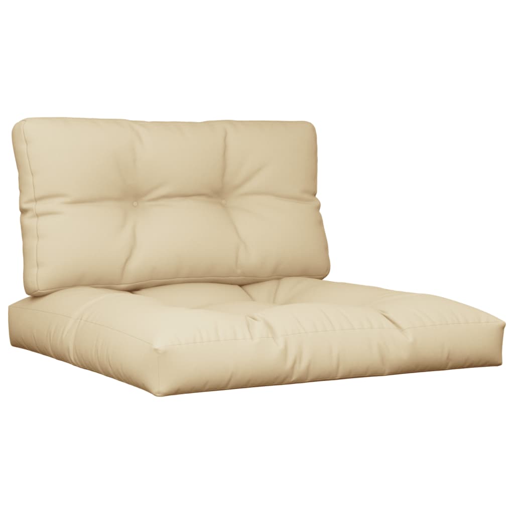 VidaXL Palletkussens 2 st stof beige