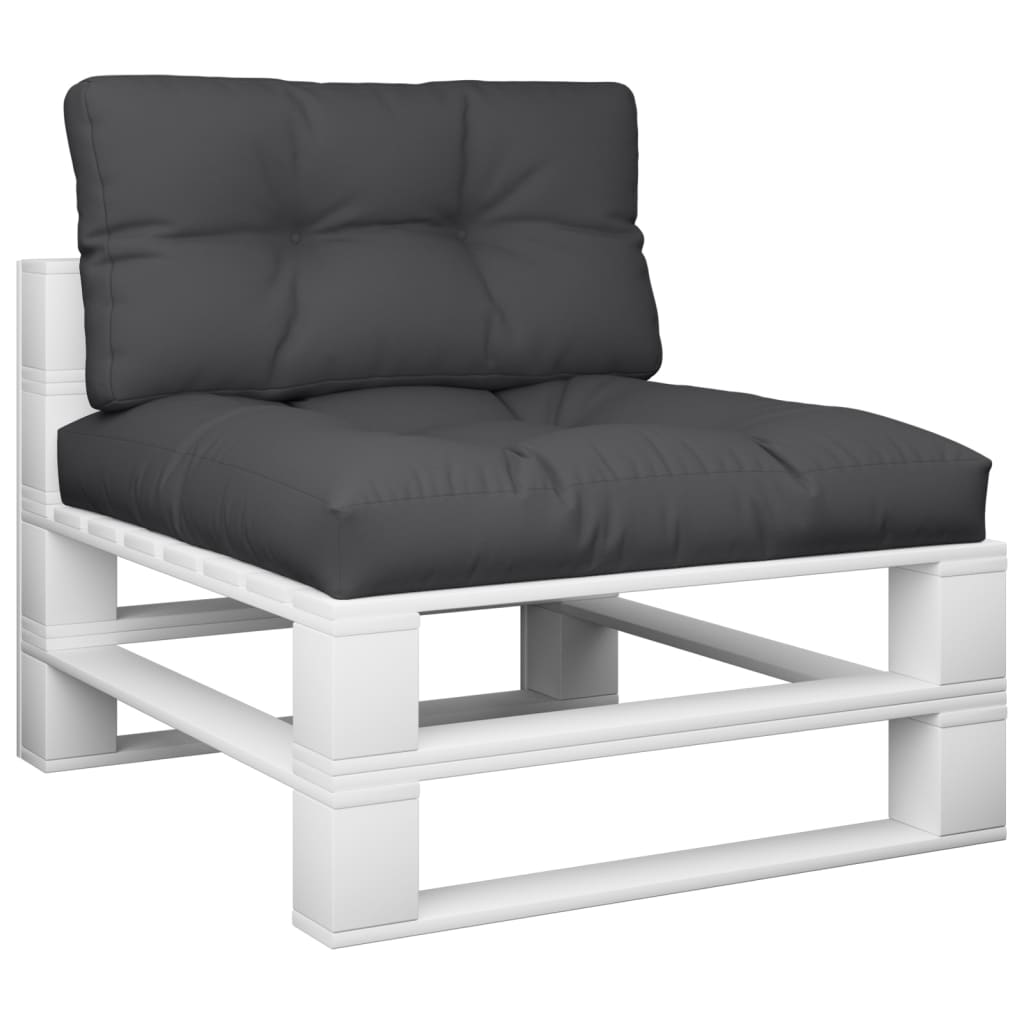 VidaXL Palletkussens 2 st stof zwart