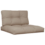 VidaXL Palletkussens 2 st stof taupe