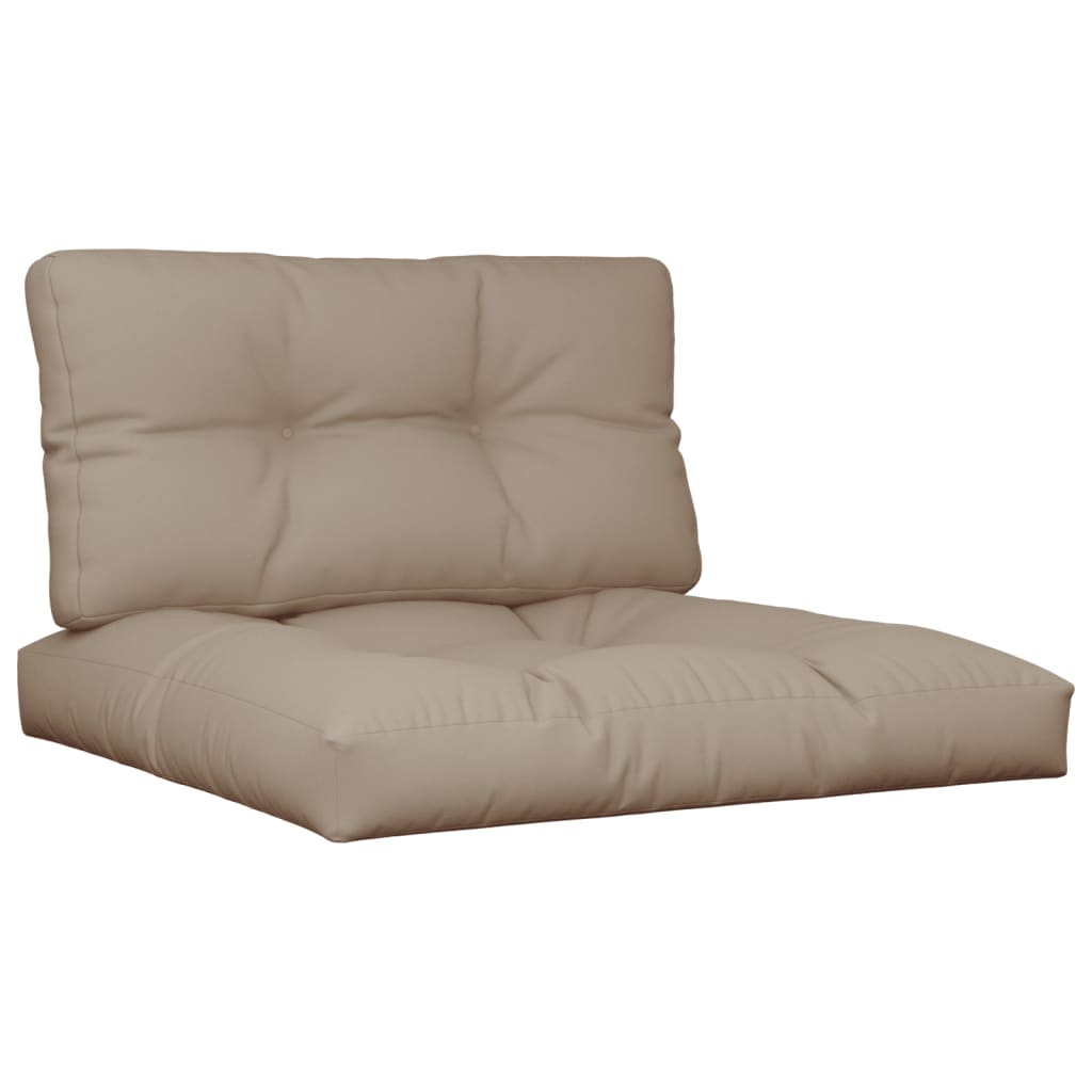 VidaXL Palletkussens 2 st stof taupe