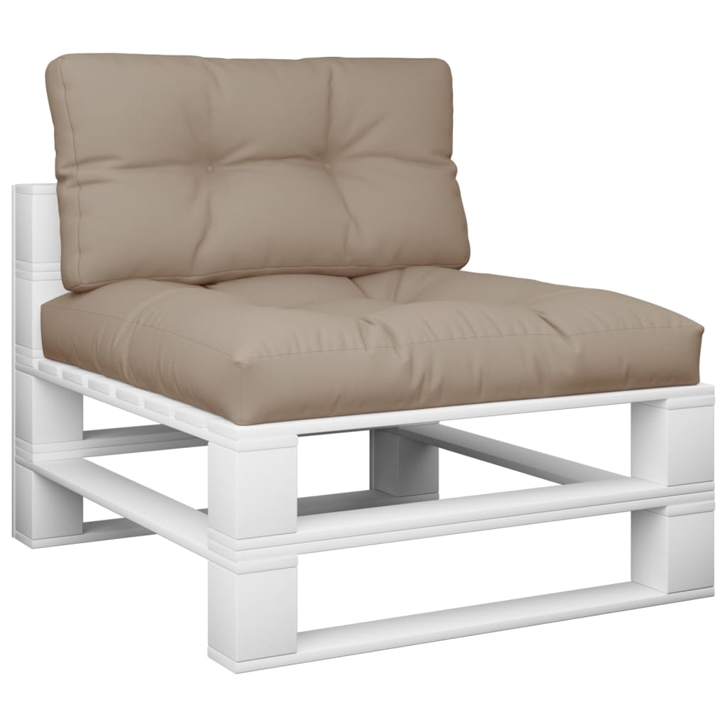 VidaXL Palletkussens 2 st stof taupe