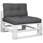 VidaXL Palletkussens 2 st stof antracietkleurig