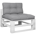 VidaXL Palletkussens 2 st stof grijs