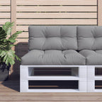 VidaXL Palletkussens 2 st stof grijs