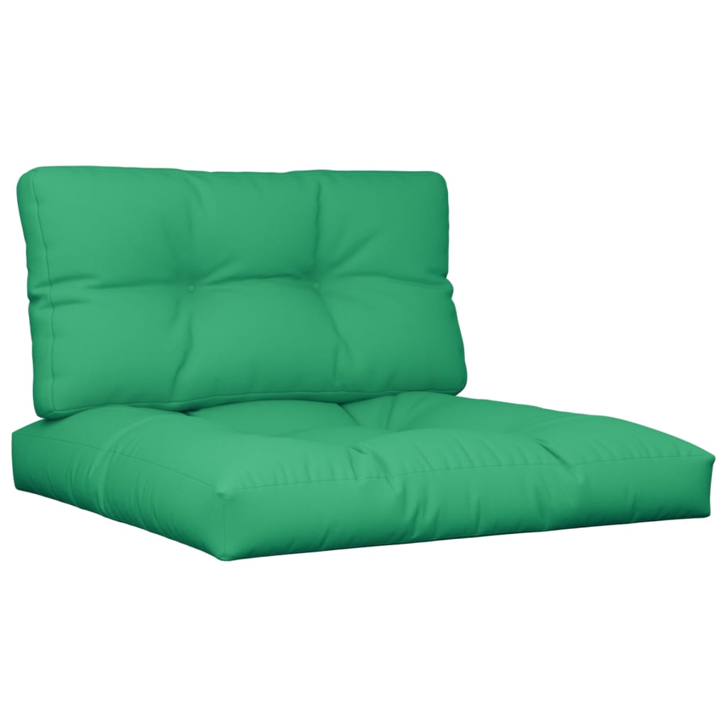 VidaXL Palletkussens 2 st stof groen