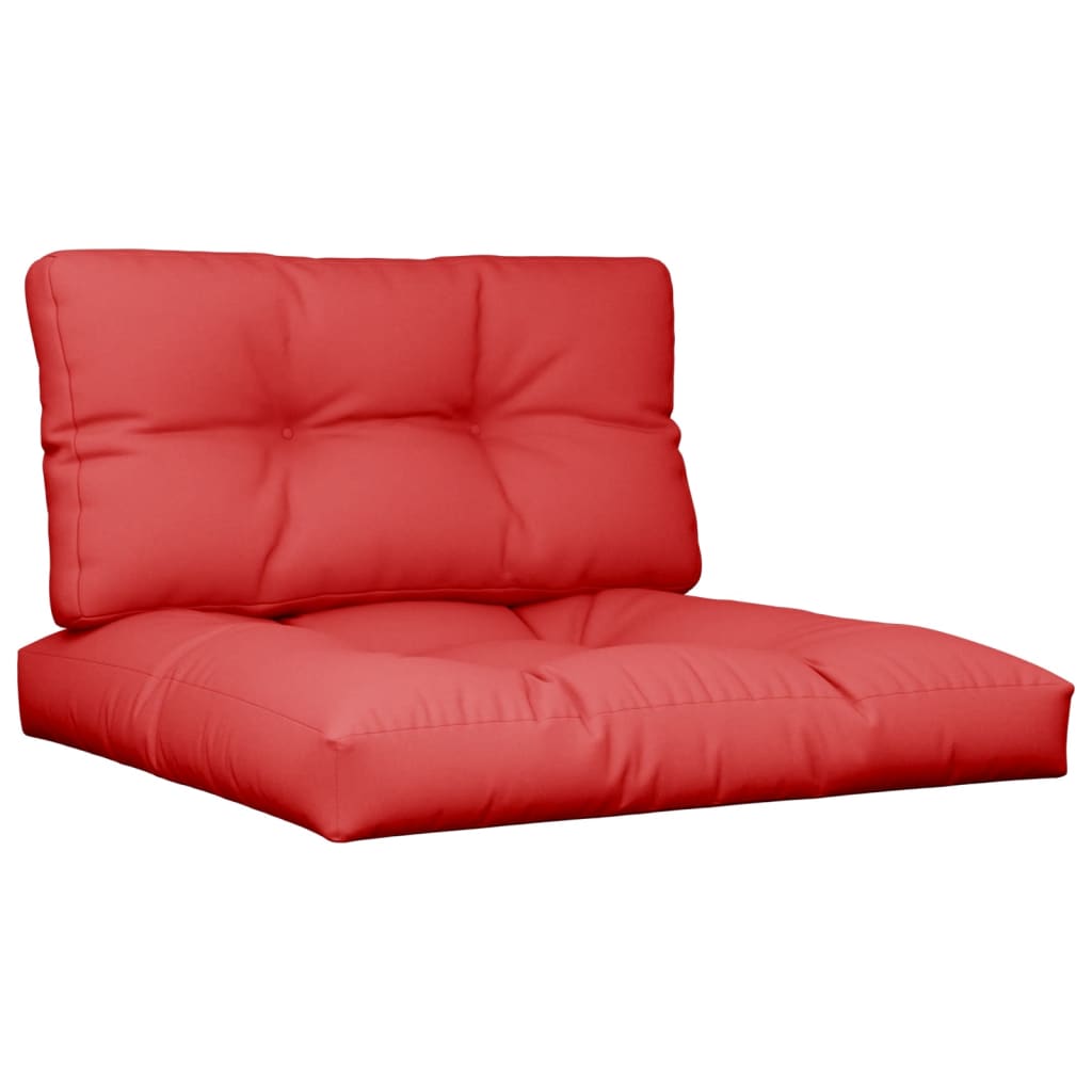 VidaXL Palletkussens 2 st stof rood