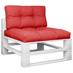 VidaXL Palletkussens 2 st stof rood