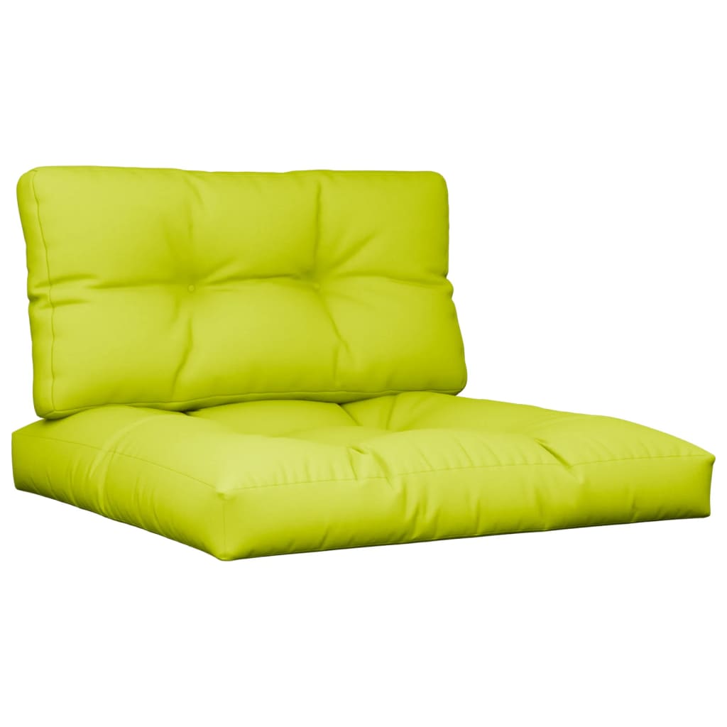 VidaXL Palletkussens 2 st stof heldergroen
