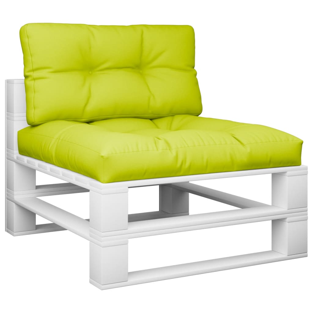 VidaXL Palletkussens 2 st stof heldergroen