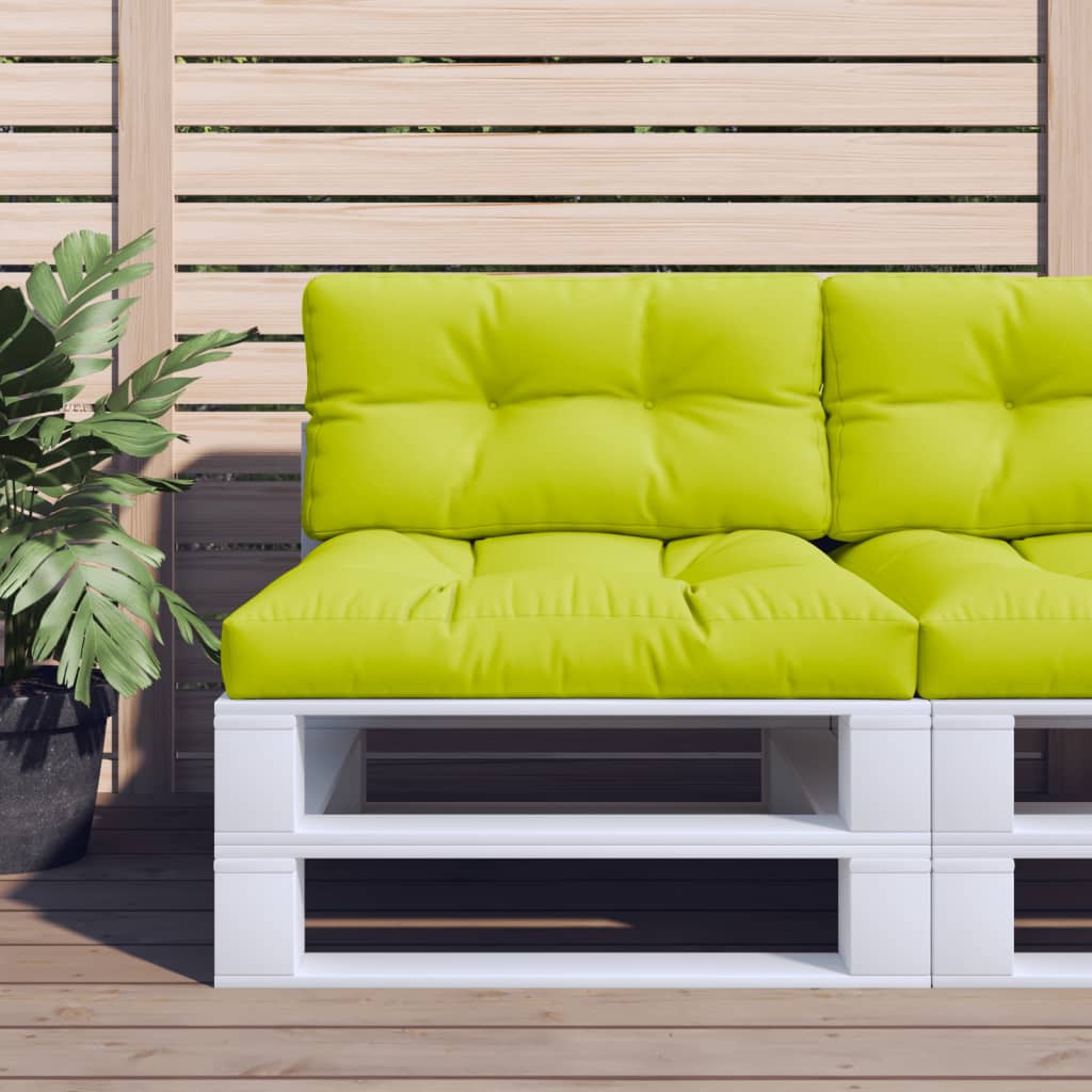 VidaXL Palletkussens 2 st stof heldergroen