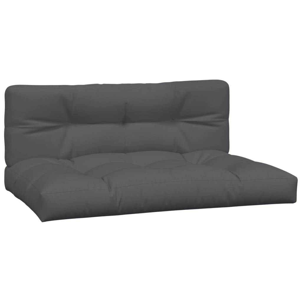 VidaXL Palletkussens 2 st stof antracietkleurig